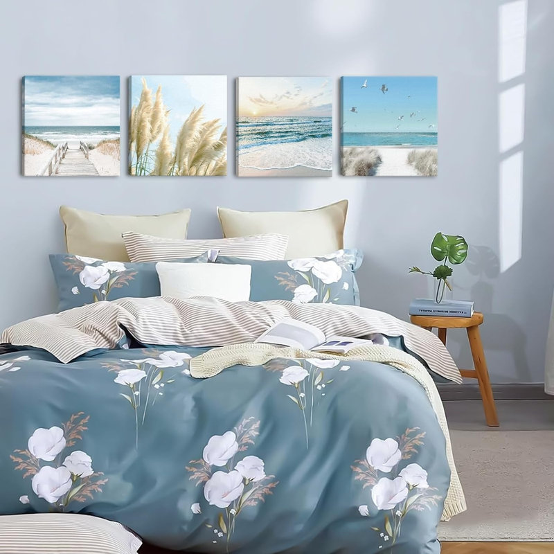 4 Piece No Frame Print on Canvas