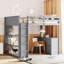 Lit mezzanine avec tablettes et bureau-608962412-608962413