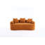 Canapé courbé en éponge à compression complète, causeuse compacte sans assemblage en chenille pour petits espaces et appartements, L 55,1 po-819780095-819780090