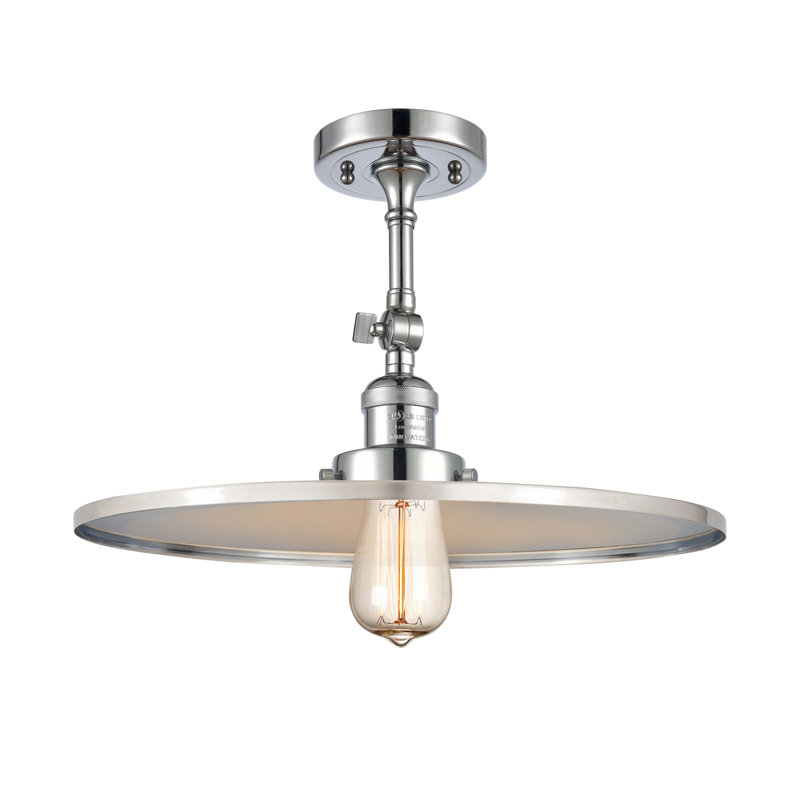 Plafonnier encastré Kylena, Chrome poli, H 11,25 po x l 16 po x P 16 po, Chrome poli