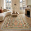 Vintage Look Cotton and Chenille Flatweave Area Rug-916179187