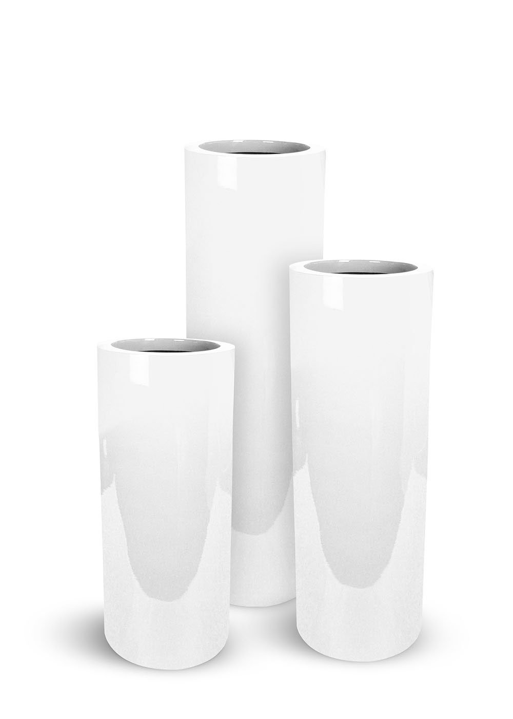 Laki Pot Planter, White, 39" H x 16" W x 31" D