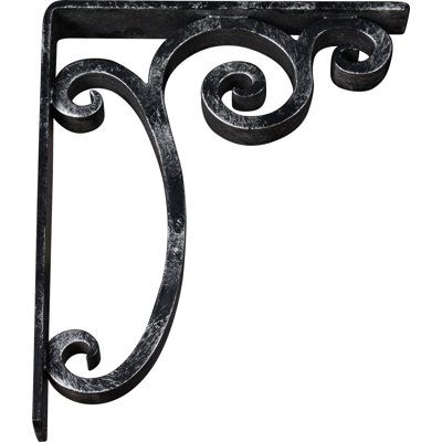 Support en fer forgé Avery de l 2 po x P 10 po x H 12 po (support central triple), argent antique