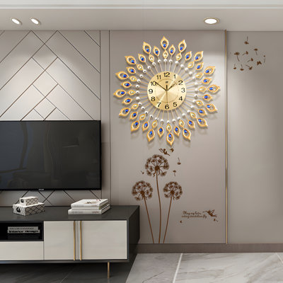 Grande horloge murale 24 pouces, horloge murale moderne en 3D avec cadran arabe, non-Tickin