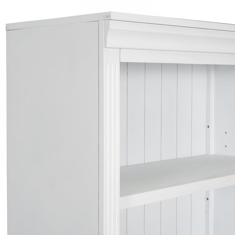 Bibliothèque de 83,4 po de hauteur avec bibliothèque à 5 niveaux et tablettes de rangement
