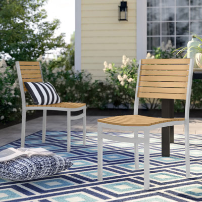 Travira Stacking Patio Dining Side Chair by Oxford Garden