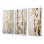 Beige minimalisme arbre bouleau - arbre bouleau, ensemble de 3 reproductions d'art sur toile-351241245-351241241