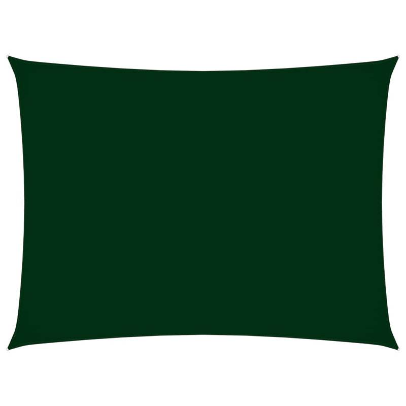 Waits Rectangular Shade Sail, Dark Green, 400cm W x 200cm L