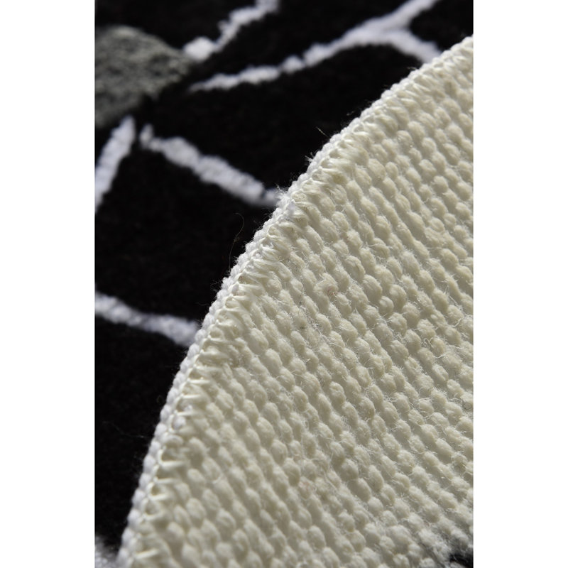 Tapis de bain Whitley, Noir / gris / blanc
