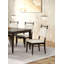 Ensemble de chaises de salle à manger 100% polyester rembourrées noyer foncé