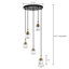 Luminaire suspendu grappe 5 lumières Taevion