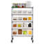 Étagère de rangement à 5 niveaux, 16 bacs de rangement, système de rangement en fil d'acier avec roulettes, organisateur d'outil mobile pour le garage, l'entrepôt, le bureau, le restaurant, la salle de classe, la cuisine