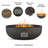 Carson Round Concrete Propane/Natural Gas Fire Pit in Carbon by Jensen Co.-113697844-113697845-113697846