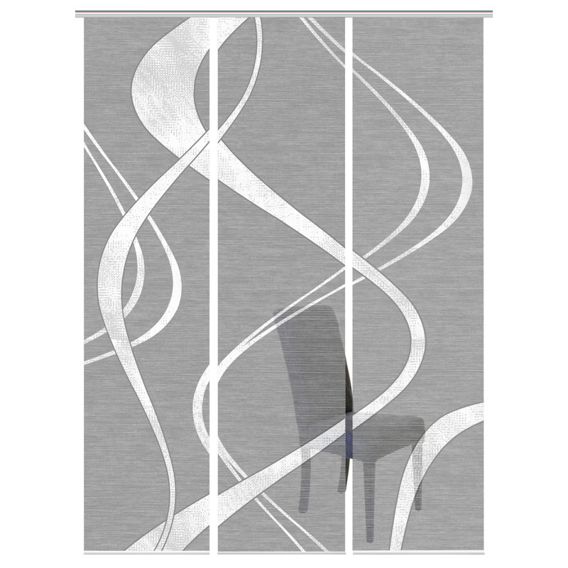 Paynter Semi Sheer Curtain Panel Pair, Anthracite