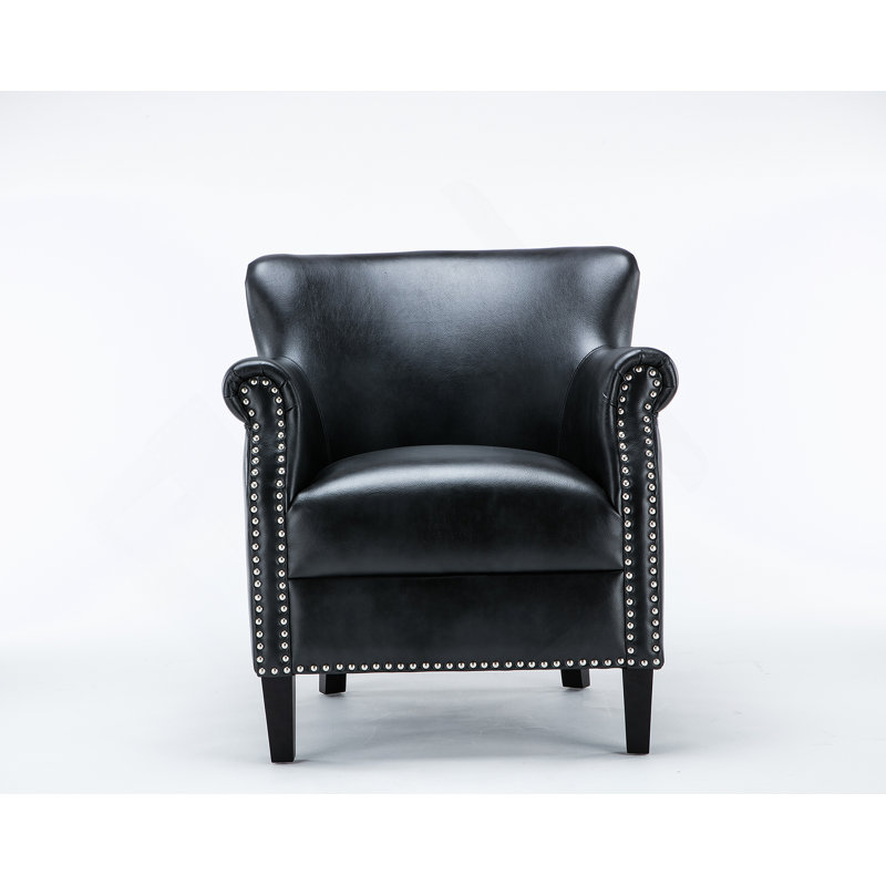 Fauteuil club gris anthracite, Noir