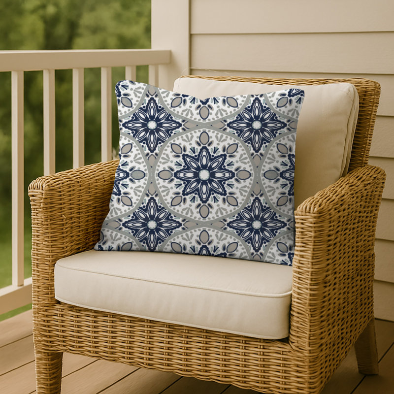  Housse et insert de coussin extérieur d'extérieur, Bleu / gris