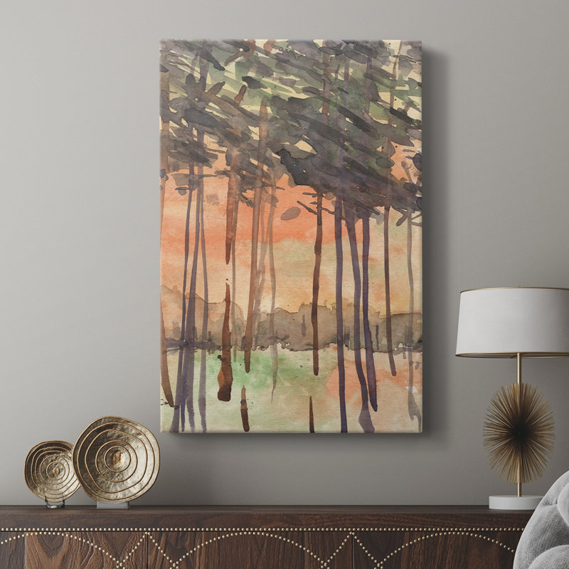 Entre les arbres, galerie Cavas, H 12 po x l 8 po
