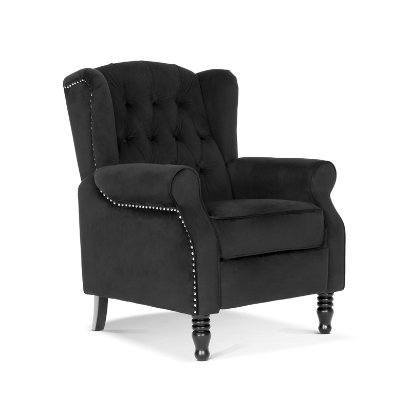 Doylestown 78cm Wide Wing Chair Recliner, Black