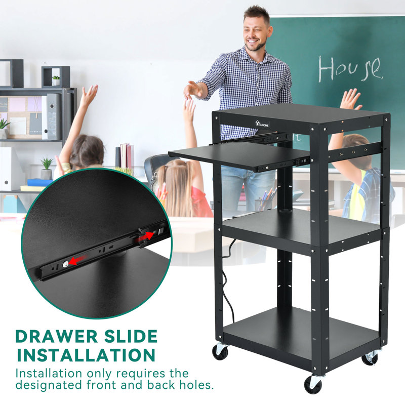 41'' H x 24'' W AV Cart with Wheels