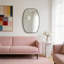 Miroir ovale encadré pour mur-530020432