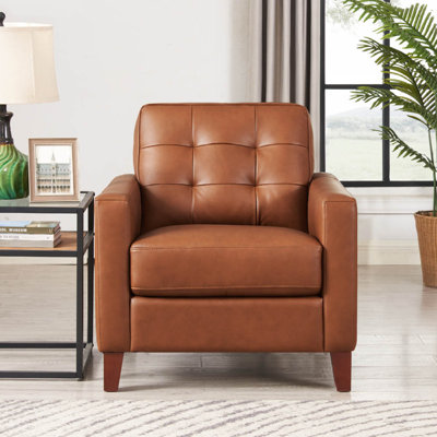 Fauteuil en cuir Aiden