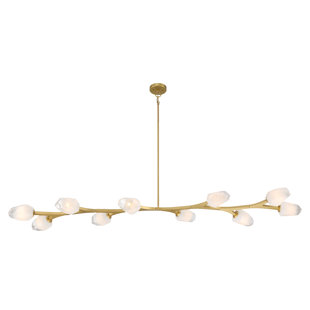 10-Lights  Adjustable Modern Linear Branch Chandelier