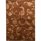Hand-Knotted High-Quality Rust Area Rug