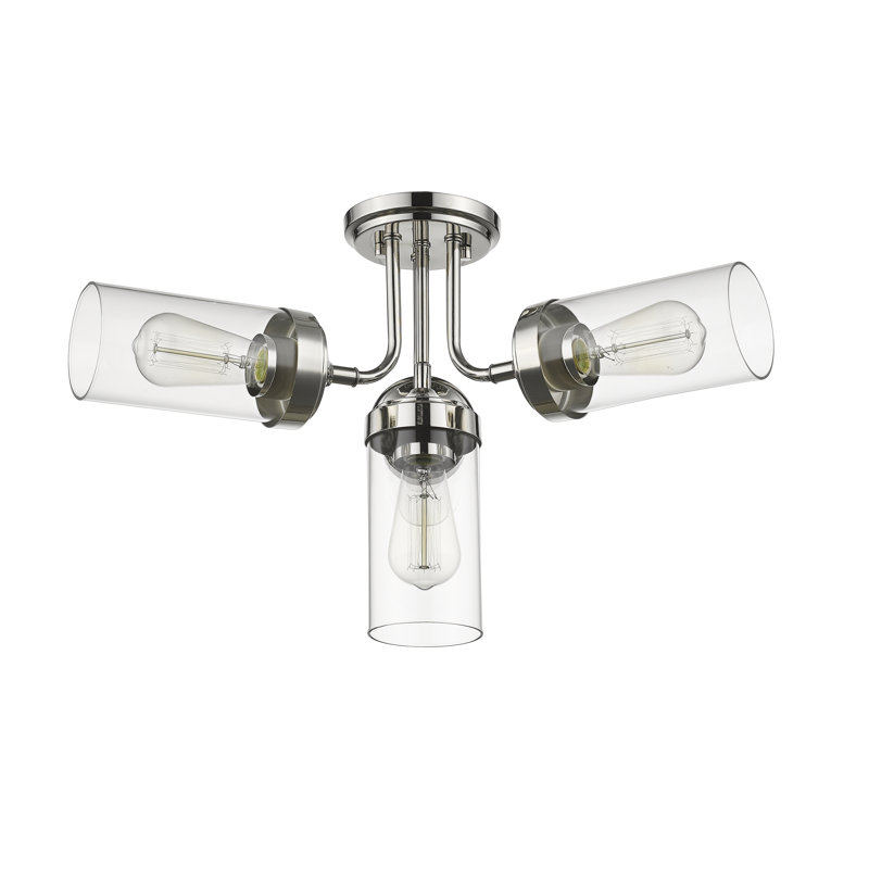 Grantham Glass Spotlight, Polished Nickel