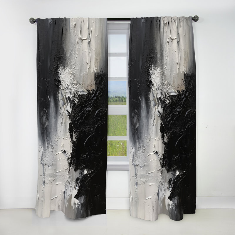 Kamena - Abstract Blackout Curtain - 1 Panel, 52" W x 95" L