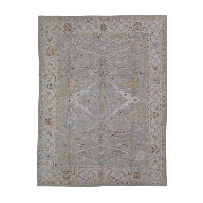 Handmade Turkish Oushak Rug 9'1" X 11'11"