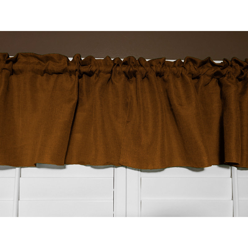 Tailored Window Valance, 58" W x 32" L, Dark Orange