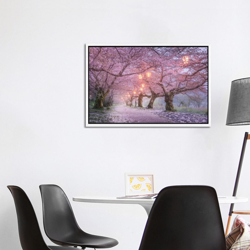 Spring In Japan III by Daniel Kordan - Print on Canvas, White Framed, 101.6 cm H x 66.04 cm W