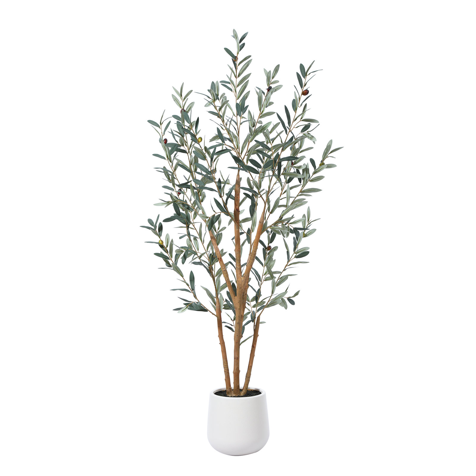 Adcock 84" Olive Tree in Pot, 60" H x 20" W x 20" D