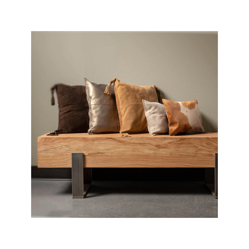 Suede Tassel Square Pillow