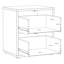 Roxani 49.8cm W Particle Board / Chipboard Bedside Table