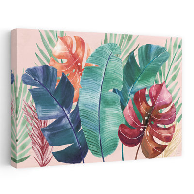 Les tropiques I bleu tropical blanc banane laisser brun
