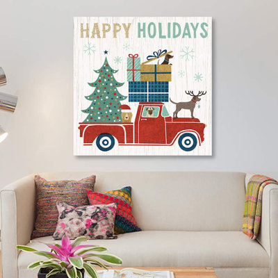 « happy fêtes i », impression sur toile