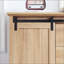 Commode 5 tiroirs avec porte de grange coulissante-425528779