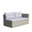 Ensemble de canapé modulaire d'extérieur en rotin avec boîte de rangement 4 pièces