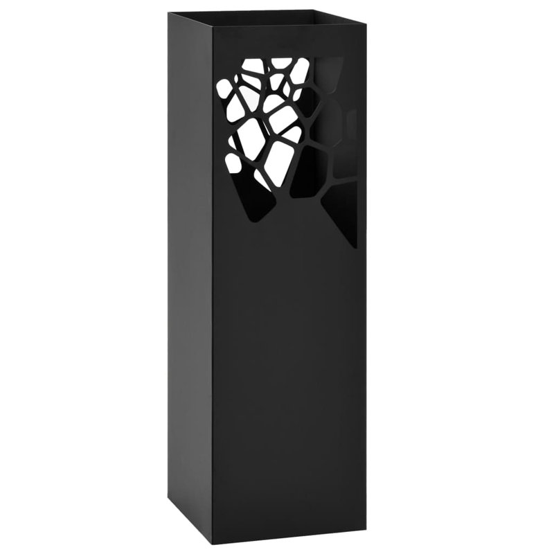 Fleur Metal Freestanding Umbrella Stand, Black