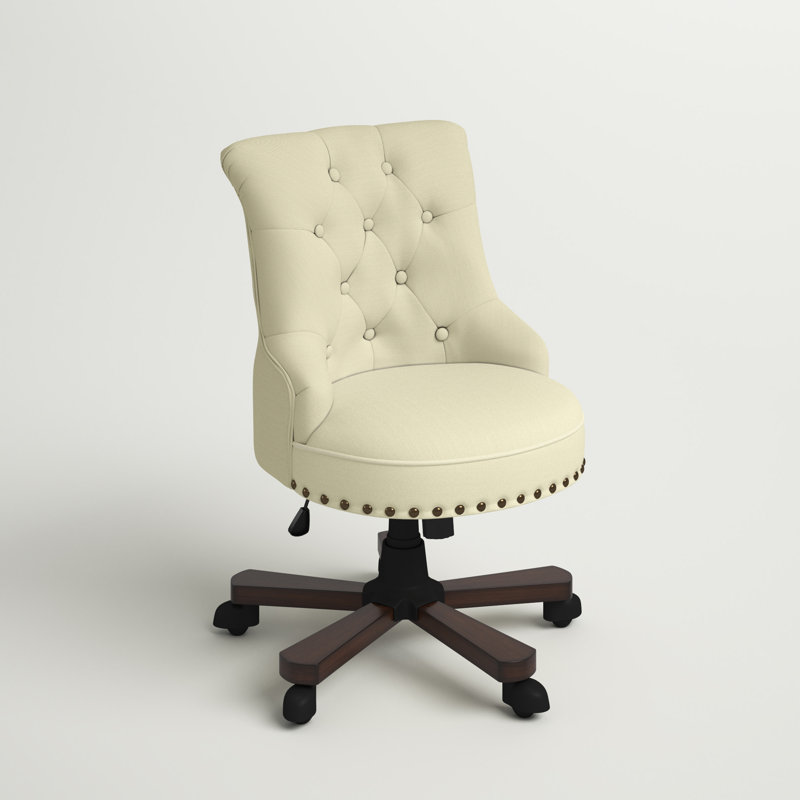 Chaise de travail Iowerth, Blanc crémeux