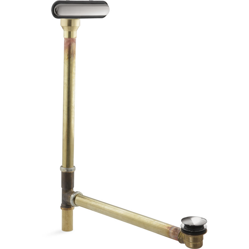 Clearflo Slotted 1.5" Leg Tub Drain With Overflow, Vibrant Titanium