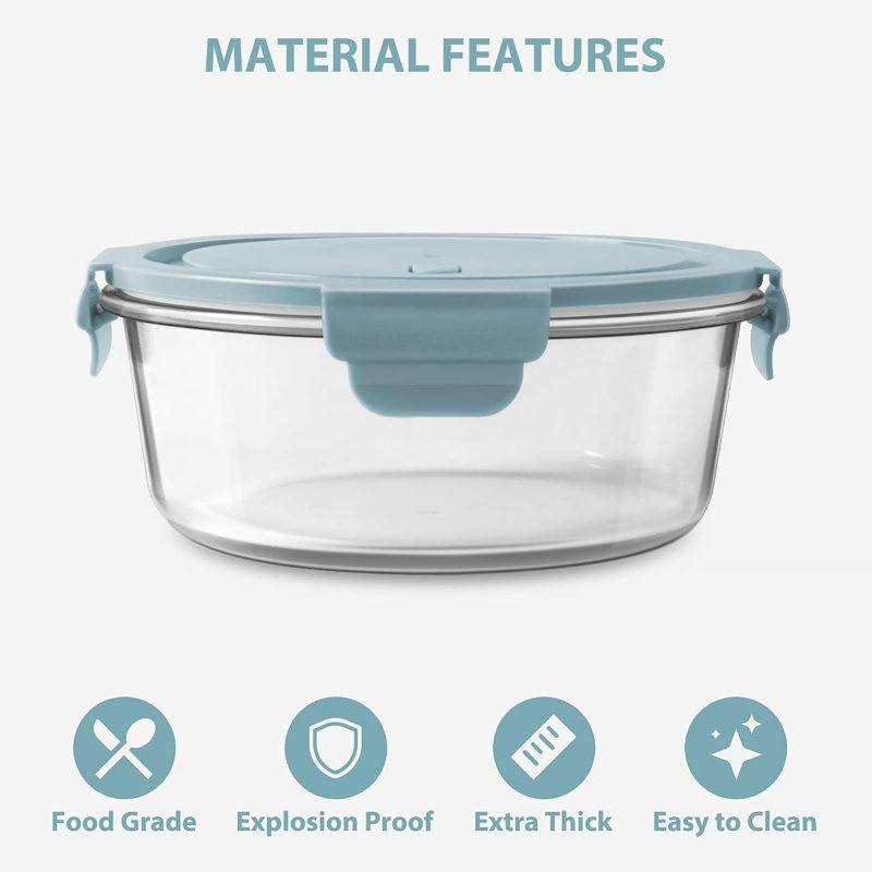 8-piece Glass Meal Prep Containers With Lids