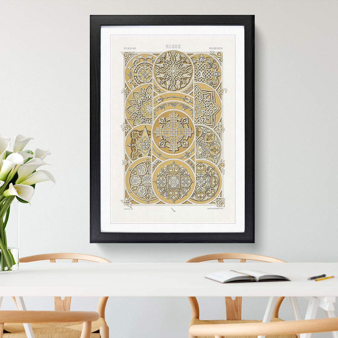 Russian Pattern by Albert Racinet - Framed Print