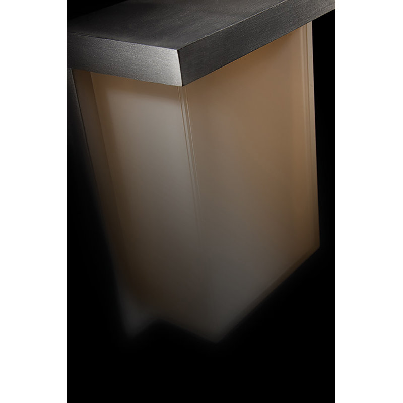 Ledge Wall Light, Brushed Aluminum, 8" H x 6" W x 4" D, 3000K