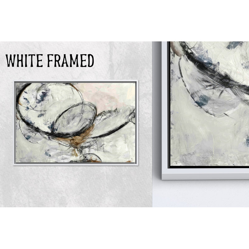 Art mural moderne abstrait en verre: Toile imprimée pour un décor élégant, 1P WhiteFramedCanves