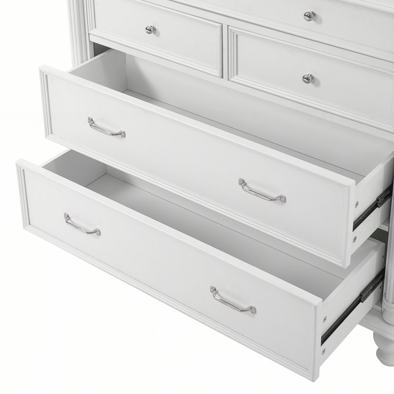 [Assembly Video Available] TOPMAX Freestanding Large Kitchen Pantry , 43.3x20x77.3inch Tall Storage Cabinet Cupboard with 6 Door Shelves, 2 Adjustable Shelves and 5 Drawers,White