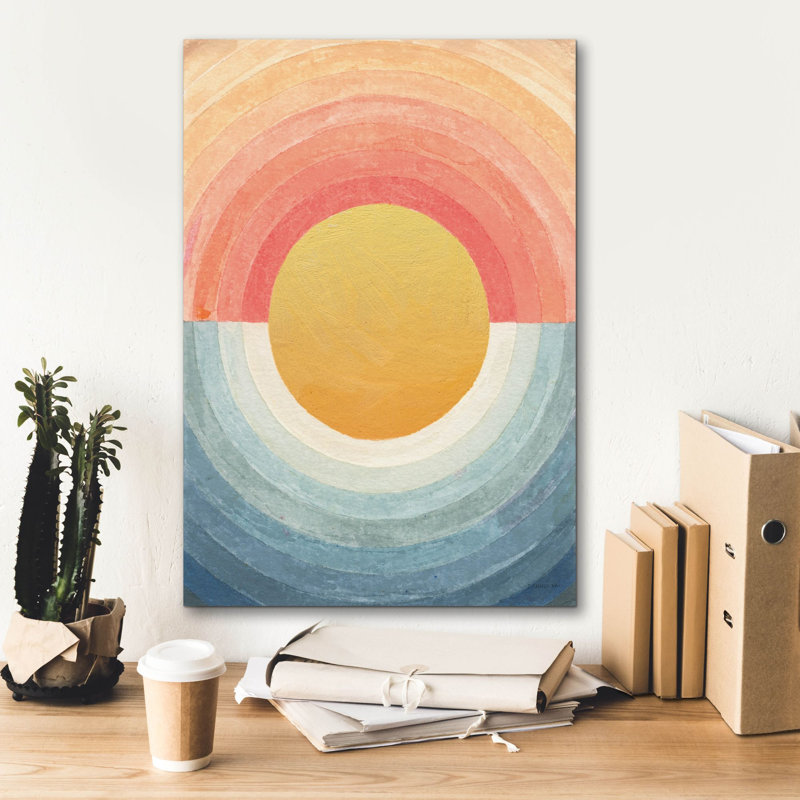  «Retro Vibes Abstract» par Danhui Nai, art mural sur toile, H 26 po x l 18 po