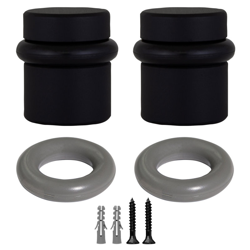 Brass Floor Mount Stop, Matte Black