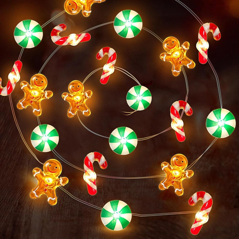 Decorations Gingerbread Man String Lights